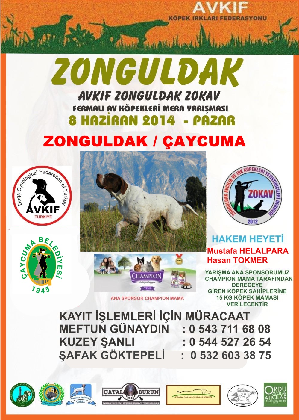 AVKIF Zonguldak Fermalı Av Köpekleri Mera Yarışması Ertelendi